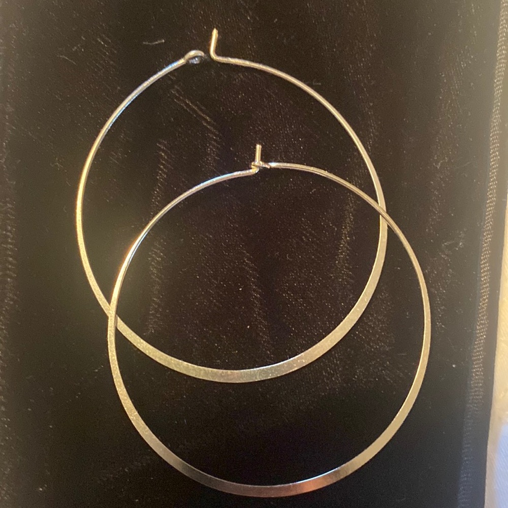 Silver hoop earrings